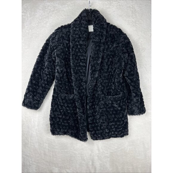 Wilfred Black Grete Plush Fuzzy Teddy Jacket Womens Size XS - Picture 1 of 9